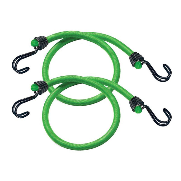 MLK3021E Master Lock Twin Wire Bungee Cord 80cm Green 2 Piece