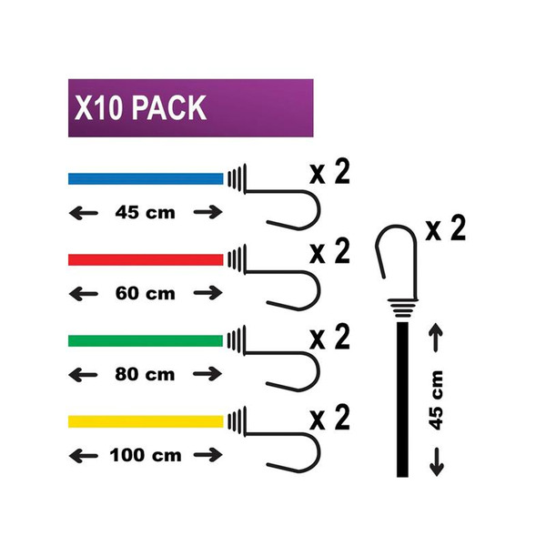 MLK3043E Master Lock Twin Wire™ Bungee Organiser 10 Piece