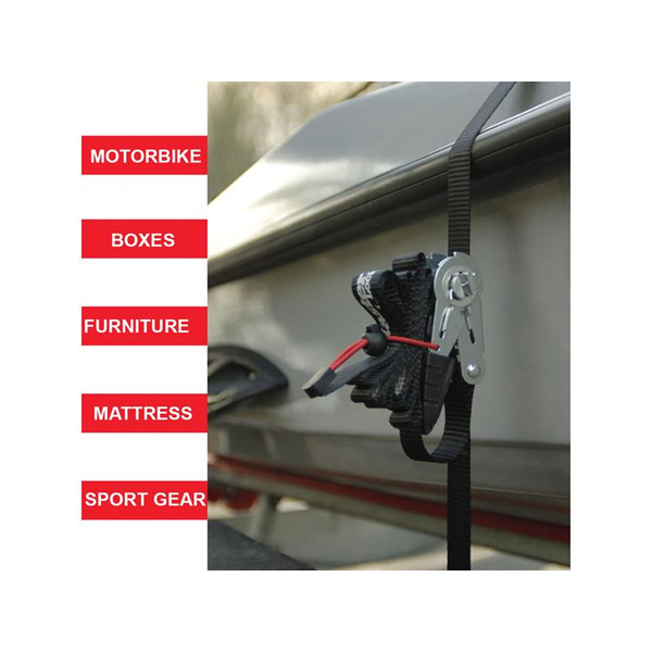 MLK3056E Master Lock Ratchet Tie-Down S-Hooks 4.25m 4 Piece