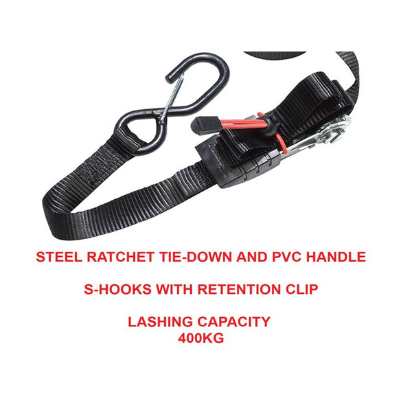 MLK3066E Master Lock Ratchet Tie-Down S-Hooks 4.25m 2 Piece
