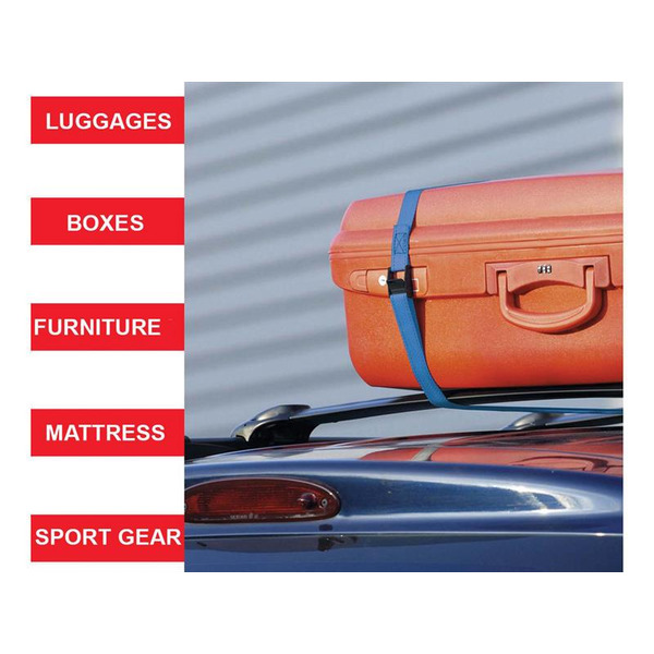 MLK3112E Master Lock Lashing Strap with Metal Buckle, Grey 5m 150kg (Single)