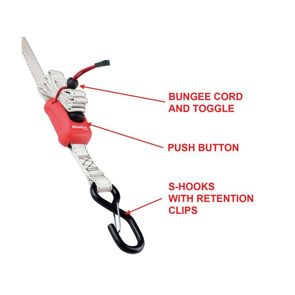 MLK3313E Master Lock Pre-Assembled Spring Clamp Tie-Down