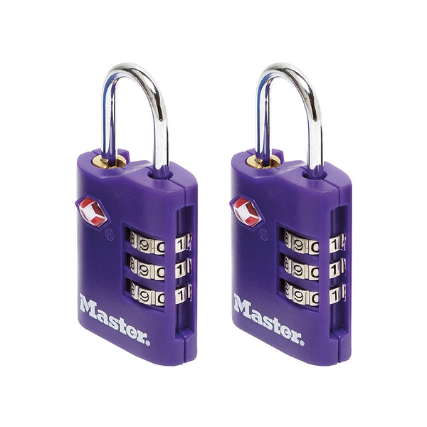 MLK4686EURT Master Lock TSA 3-Digit Combination Zinc 30mm Padlock x 2