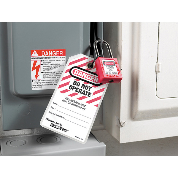 MLK497A Master Lock No. 497A Heavy-Duty Safety Tags (12) - DANGER DO NOT OPERATE