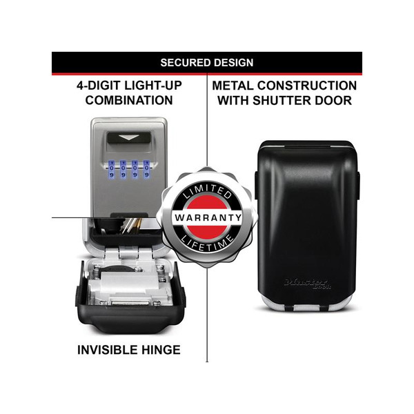 MLK5425E Master Lock 5425E Light Up Dial Select Access® Wall Mounted Key Box