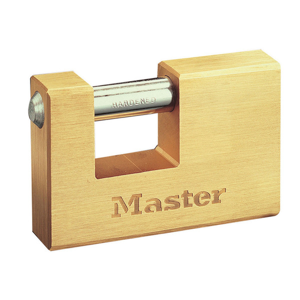 MLK607 Master Lock Rectangular 76mm Solid Brass Body Shutter Padlock