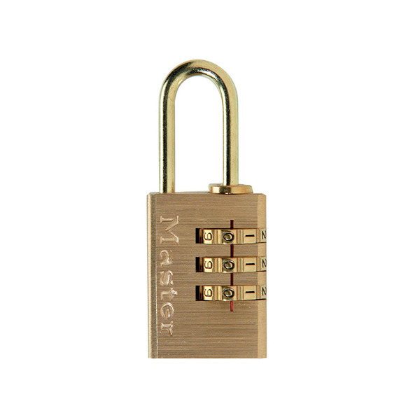 MLK620 Master Lock Brass Finish 20mm 3-Digit Combination Padlock
