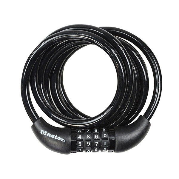 MLK8221E Master Lock Self Coiling Combination Cable 1.8m x 8mm