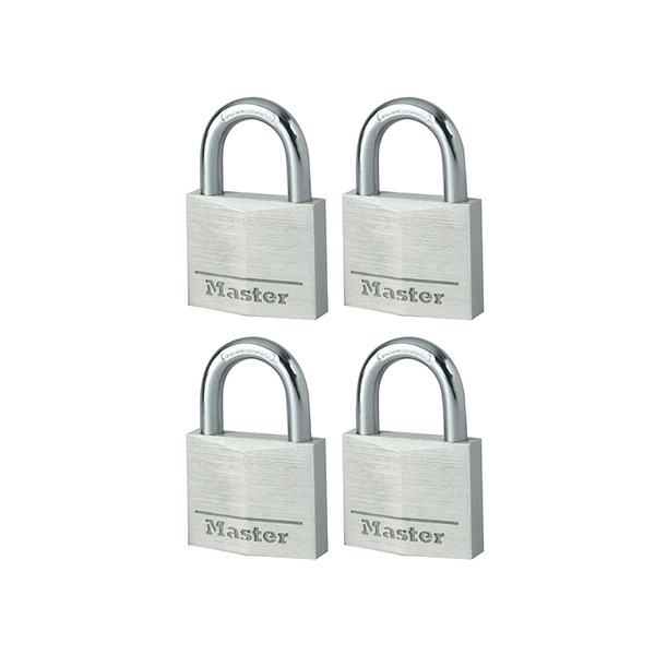 MLK9140Q Master Lock Aluminium 40mm Padlock 4-Pin - Keyed Alike x 4