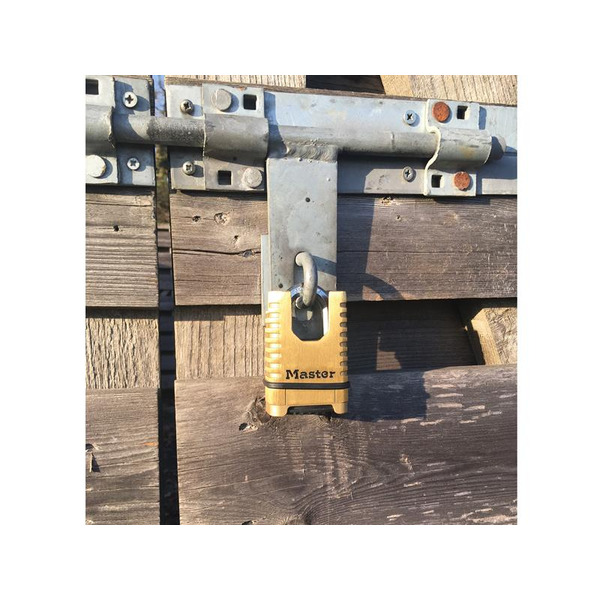 MLKM1177ECC Master Lock Excell™ Closed Shackle Brass Combination 58mm Padlock