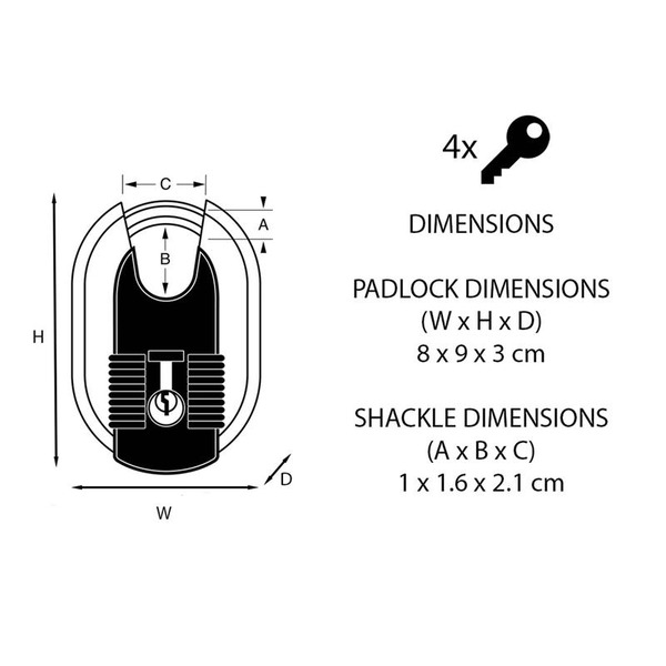 MLKM187 Master Lock Excell™ Titanium Reinforced 60mm Padlock