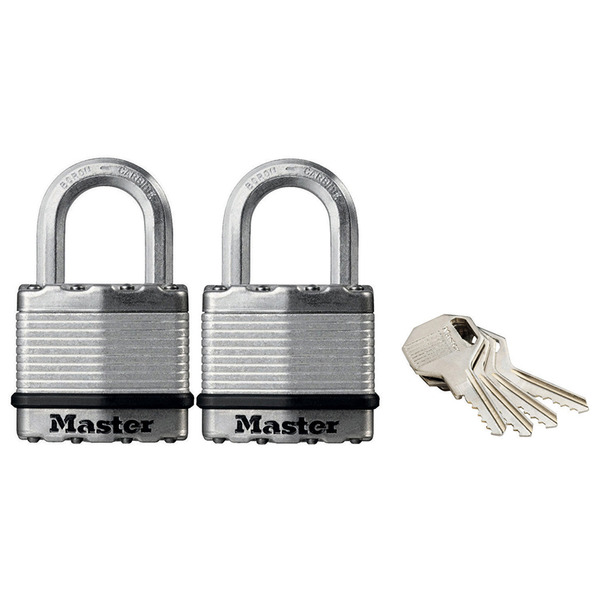 MLKM1T Master Lock Excell™ Laminated Steel 45mm Padlock - 24mm Shackle - Keyed Alike x 2