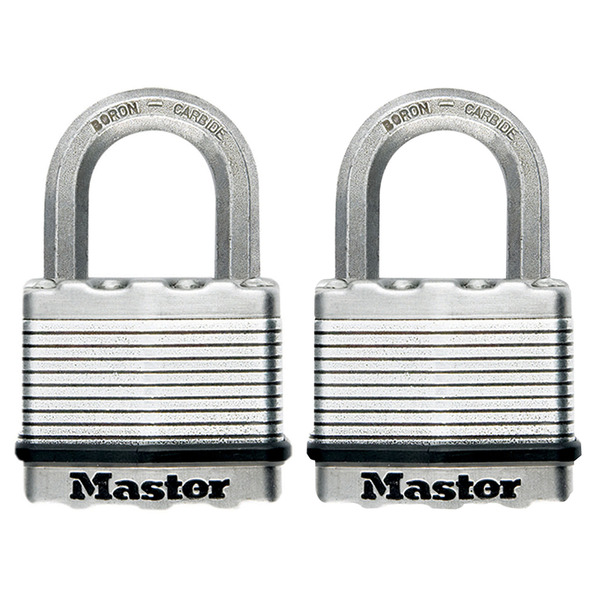 MLKM5T Master Lock Excell™ Laminated Steel 50mm Padlock - 25mm Shackle - Keyed Alike x 2
