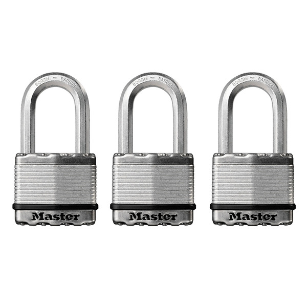 MLKM5TRILF Master Lock Excell™ Laminated Steel 50mm Padlock - 38mm Shackle - Keyed Alike x 3