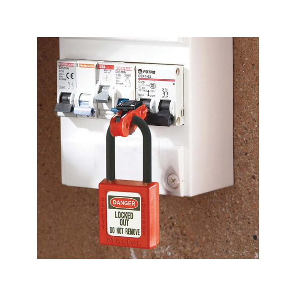 MLKS406RED Master Lock Lockout Padlock - 38mm Body & 6mm Composite Nylon Shackle