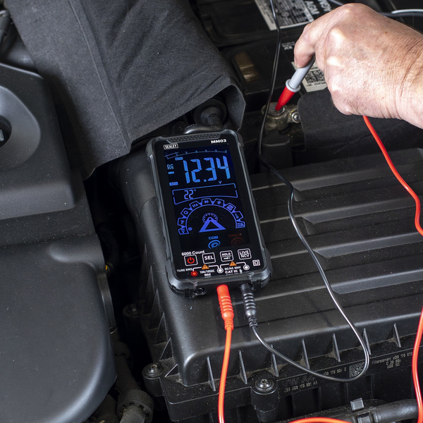 Sealey MM03 Touchscreen Rechargeable Auto-Ranging Digital Smart Multimeter 10-Function