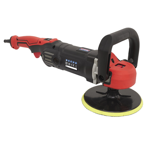 Sealey MS925PS 180mm Rotary Variable Speed Sander/Polisher 1400W/230V