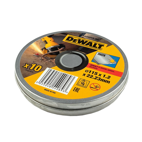 DeWalt 115 x 1.2mm Thin Cut INOX 10pcs TIN