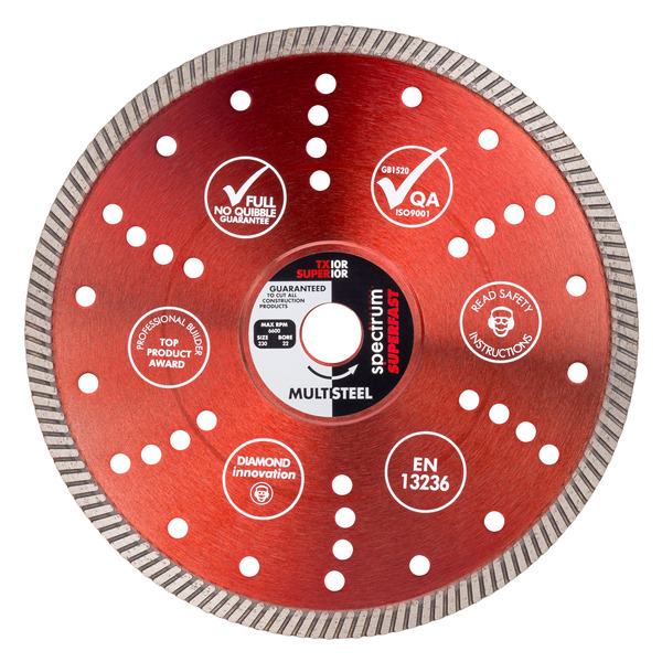 OX Spectrum Pro Turbo Dia Blade - Multi-Steel - 230/22.23mm