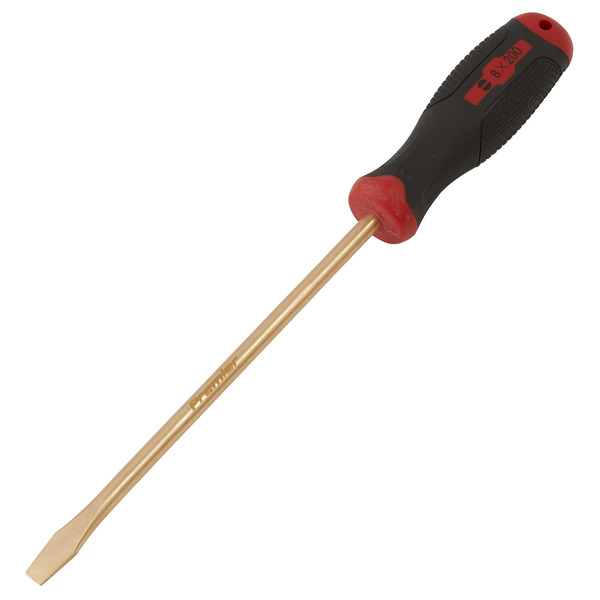 Sealey NS095 Screwdriver Slotted 8 x 200mm - Non-Sparking