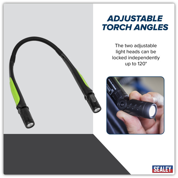 Sealey NT320LED Rechargeable Neck Torch 3W SMD LED
