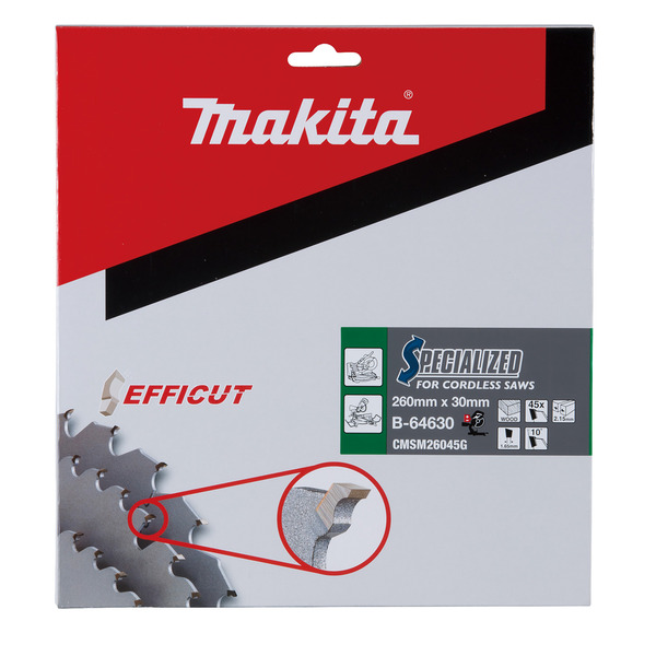 Makita B-64630 B-64624 260 x 30mm 45T Efficut Circular Saw Blade