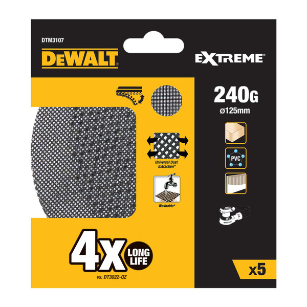 DeWalt MESH, ROS 125MM 240 GRIT 5 PACK