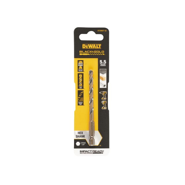 DeWALT 5.5mm Black & Gold 1/4