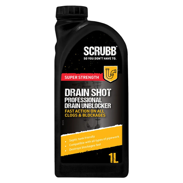 SCRUBB Drain Shot - Professional Drain Unblocker, 1L