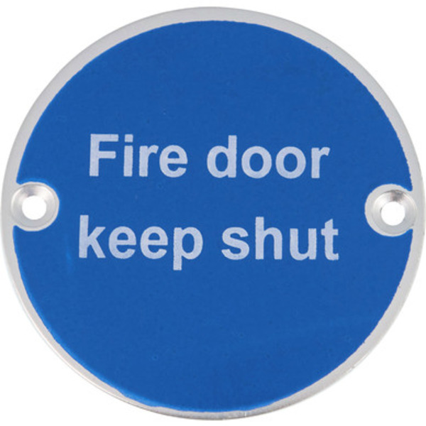 Eclipse 76mm SAA Fire Door Keep Shut Sign (2pk) - FRI38201