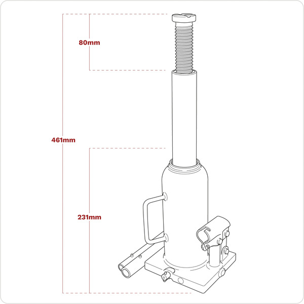 Sealey PBJ10S Viking Bottle Jack 10 Tonne