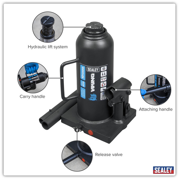Sealey PBJ10S Viking Bottle Jack 10 Tonne
