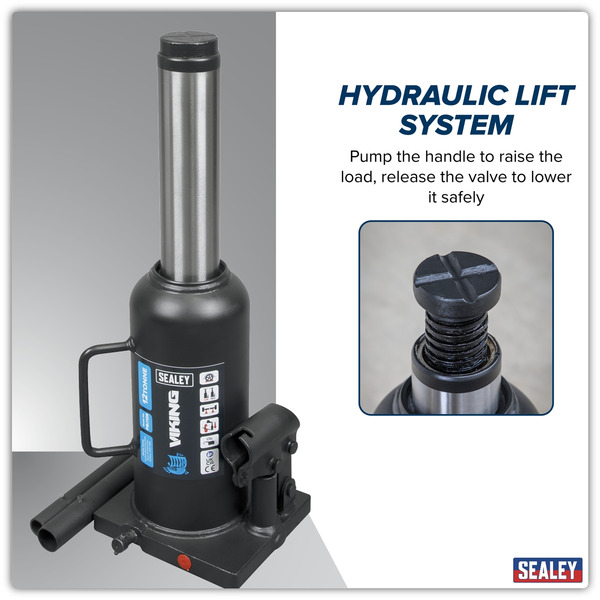 Sealey PBJ12S Viking Bottle Jack 12 Tonne