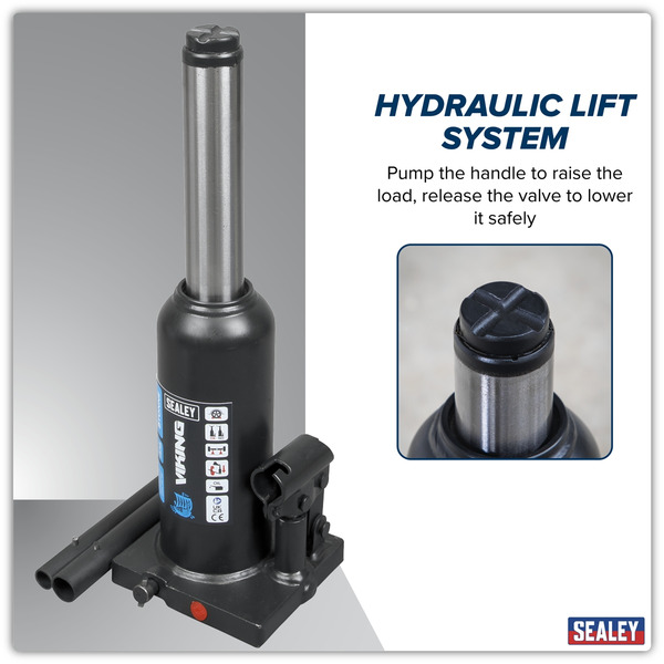 Sealey PBJ5S Viking Bottle Jack 5 Tonne