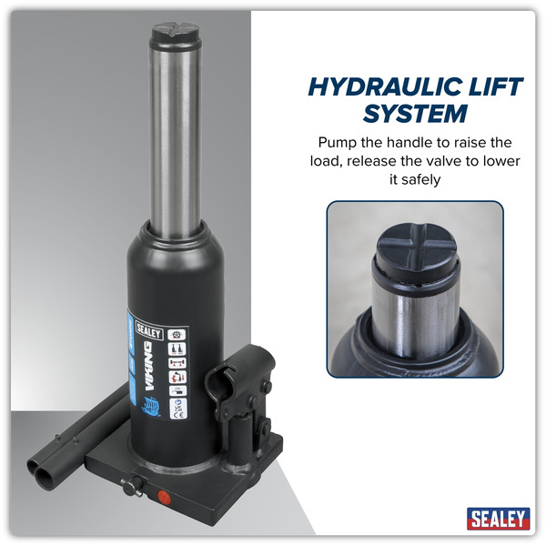 Sealey PBJ8S Viking Bottle Jack 8 Tonne