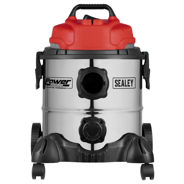 Sealey PC200SD 20L Vacuum Cleaner Wet & Dry Stainless Drum 1250W/230V
