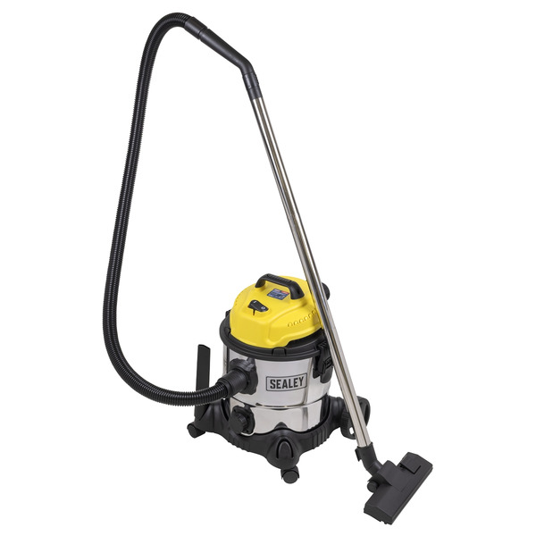 Sealey PC200SD110V 20L Vacuum Cleaner Wet & Dry Stainless Drum 1200W/110V
