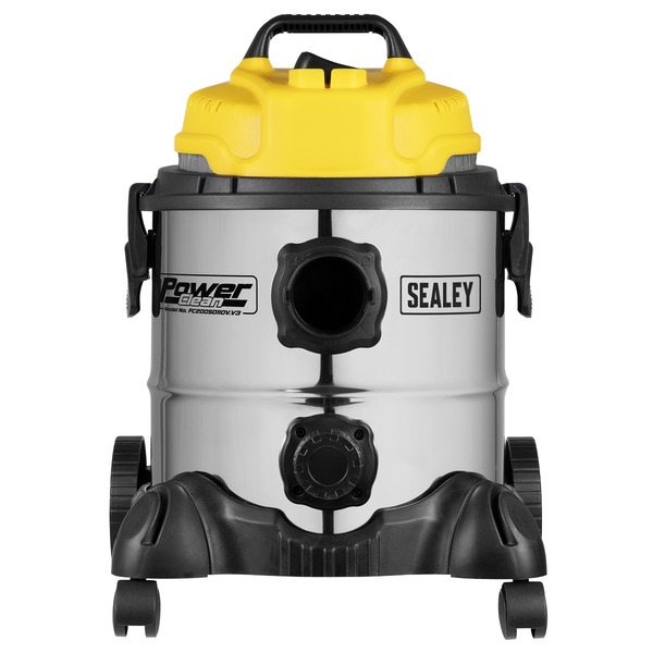 Sealey PC200SD110V 20L Vacuum Cleaner Wet & Dry Stainless Drum 1200W/110V