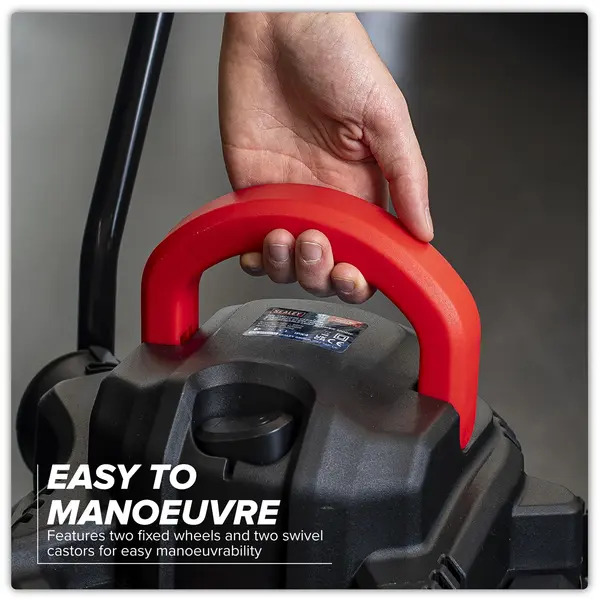 Sealey PC300SD 30L Vacuum Cleaner Wet & Dry Stainless Steel Drum & Detachable Leaf Blower 1200W/230V