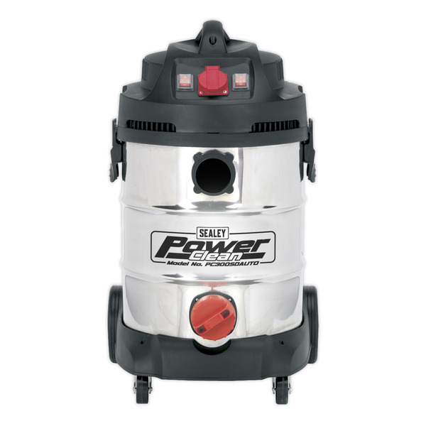 Sealey Industrial Vacuum Cleaner Stainless Steel Drum Auto Start 30L 1400W/230V