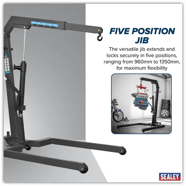 Sealey PFC101S Viking Industrial Engine Crane 1 Tonne