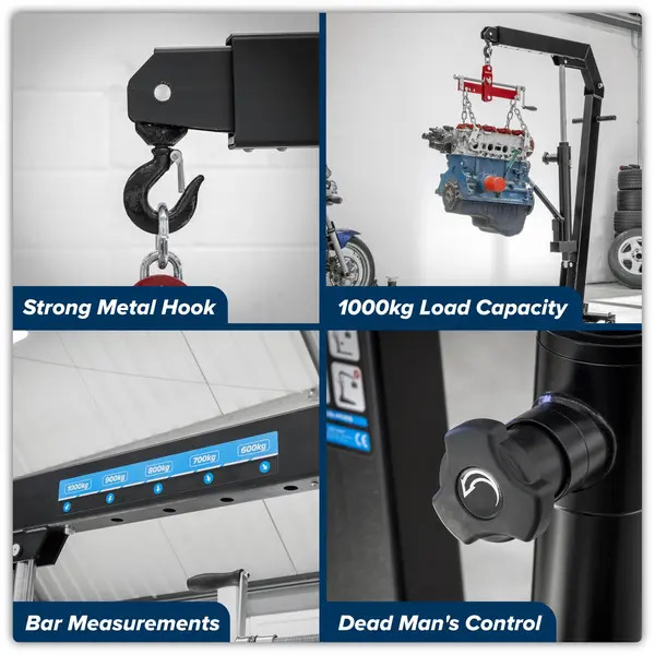 Sealey PFC101S Viking Industrial Engine Crane 1 Tonne
