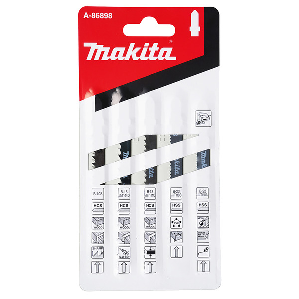 Makita A-86898 Jigsaw Blade Mixed 5pk
