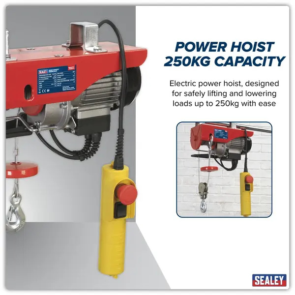 Sealey PH250 Power Hoist 250kg Capacity 230V