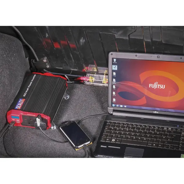 Sealey PI1100 Modified Sine Wave Power Inverter 1100W 12V
