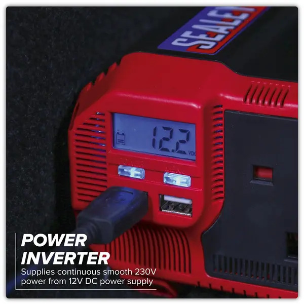 Sealey PI2000 Modified Sine Wave Power Inverter 2000W 12V
