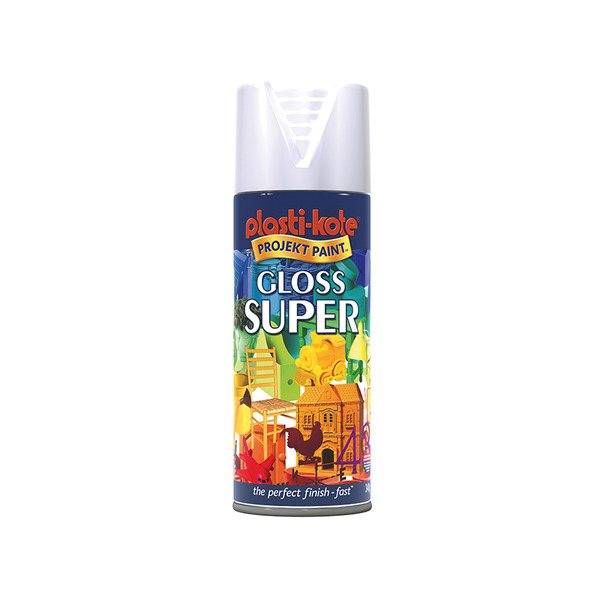 PlastiKote PKT1109 Gloss Super Spray White 400ml
