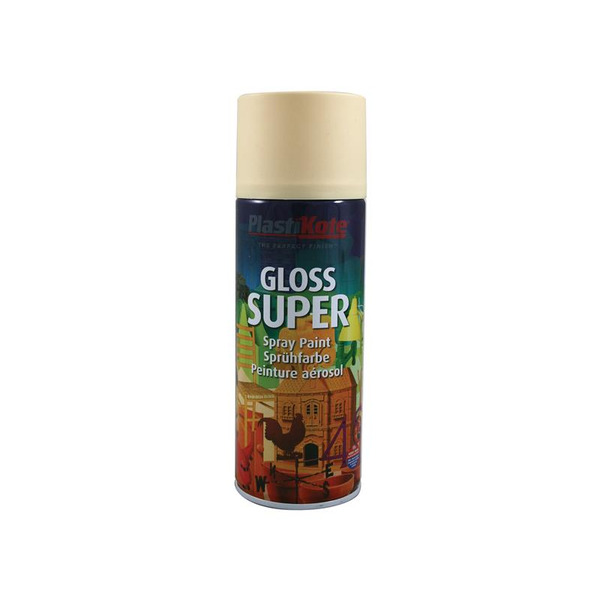 PlastiKote PKT1112 Gloss Super Spray Antique White 400ml
