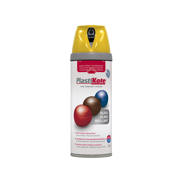 PlastiKote PKT21105 Twist & Spray Gloss Yellow 400ml