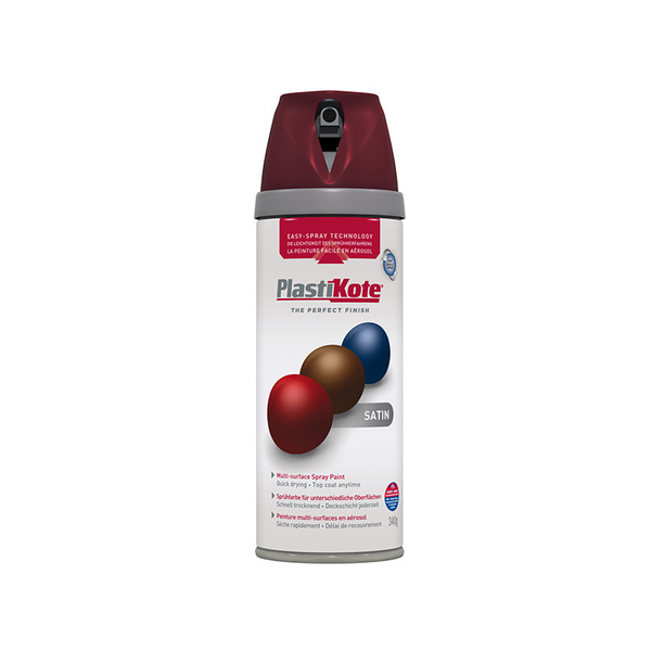 PlastiKote PKT22105 Twist & Spray Satin Wine Red 400ml